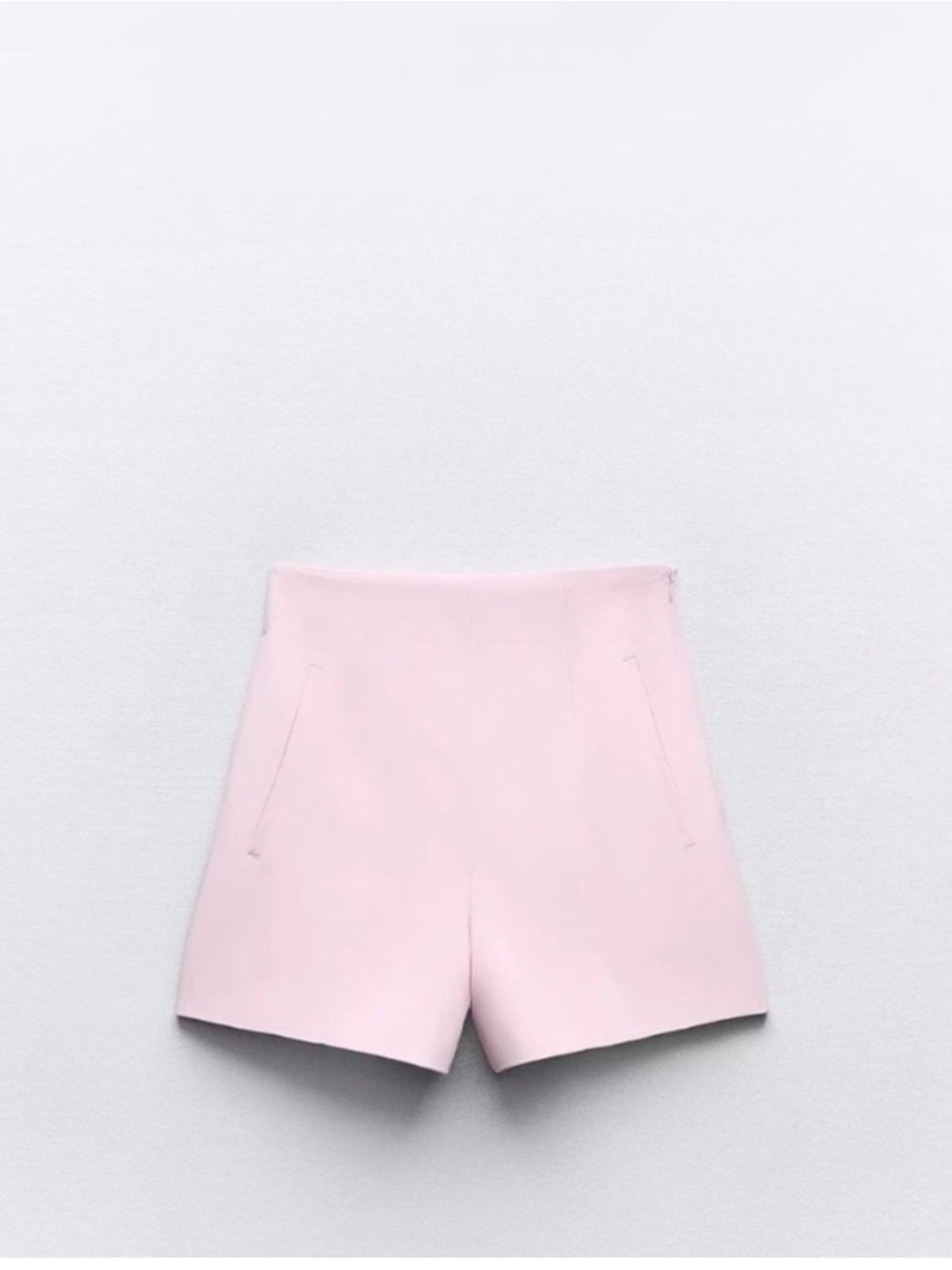 NWT Zara Light Pink High Waist Tailored Shorts Size Small and Medium - Picture 4 of 13